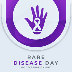 Rare Disease Day Celebration Vector Design Illustration for Background, Poster, Banner, Advertising, Greeting Card