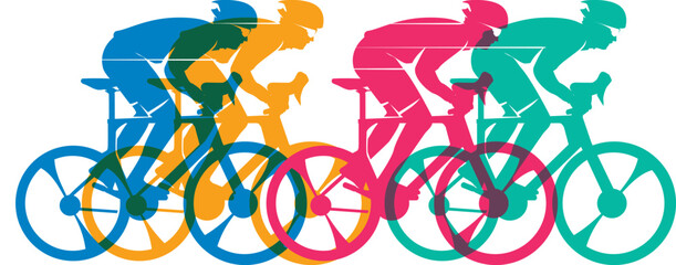 Fototapeta Great elegant vector editable bicycle race poster background design for your championship community event	 obraz