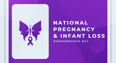 National Pregnancy and Infant Loss Remembrance Day Celebration Vector Design Illustration for Background, Poster, Banner, Advertising, Greeting Card