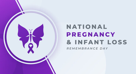 National Pregnancy and Infant Loss Remembrance Day Celebration Vector Design Illustration for Background, Poster, Banner, Advertising, Greeting Card