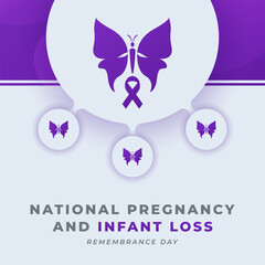 National Pregnancy and Infant Loss Remembrance Day Celebration Vector Design Illustration for Background, Poster, Banner, Advertising, Greeting Card