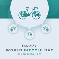 World Bicycle Day Celebration Vector Design Illustration for Background, Poster, Banner, Advertising, Greeting Card