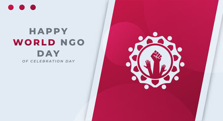 World NGO Day Celebration Vector Design Illustration for Background, Poster, Banner, Advertising, Greeting Card