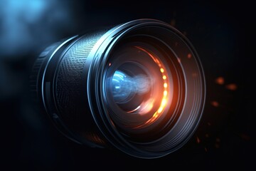 Fototapeta na wymiar Close-up of a camera lens