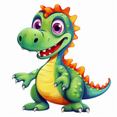 Fantasy Friends: Fun & Smart Dragon-Dino Art | Comical Iguana, Gecko & Crocodile - obrazy, fototapety, plakaty