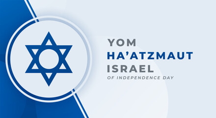 Yom Ha'atzmaut Israel Independence Day Celebration Vector Design Illustration for Background, Poster, Banner, Advertising, Greeting Card