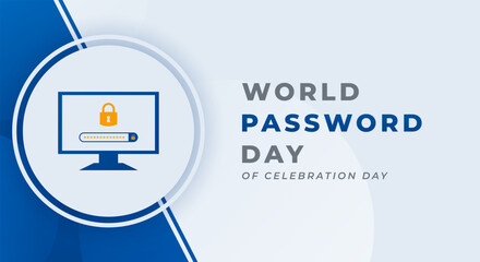 World Password Day Celebration Vector Design Illustration for Background, Poster, Banner, Advertising, Greeting Card