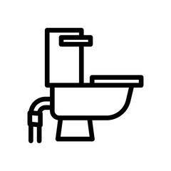 lavatory line icon illustration vector graphic. Simple element illustration vector graphic, suitable for app, websites, and presentations isolated on white background