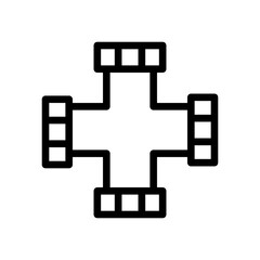 Obraz premium cross pipe line icon illustration vector graphic. Simple element illustration vector graphic, suitable for app, websites, and presentations isolated on white background