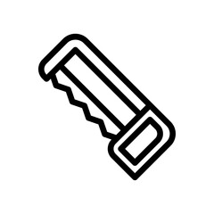 metal saw line icon illustration vector graphic. Simple element illustration vector graphic, suitable for app, websites, and presentations isolated on white background