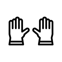 gloves line icon illustration vector graphic. Simple element illustration vector graphic, suitable for app, websites, and presentations isolated on white background