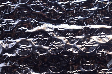 abstract background from silver aluminum foil suitable for background