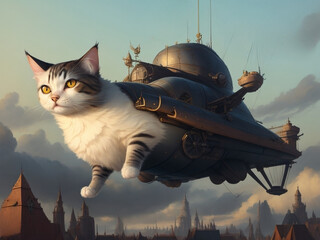 猫の飛行船　猫行船　ねこうせん