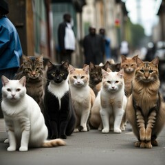 group of cat thugs