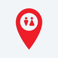 vector toilet location pin