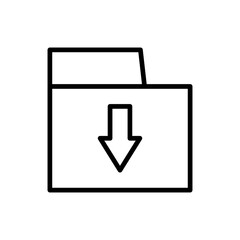Fototapeta premium Download folder icon isolate on white background