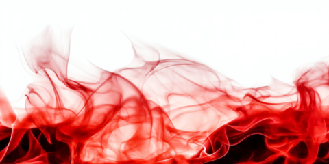 Poster Abstract red smoke flames transparent texture - Generative AI © mr_marcom