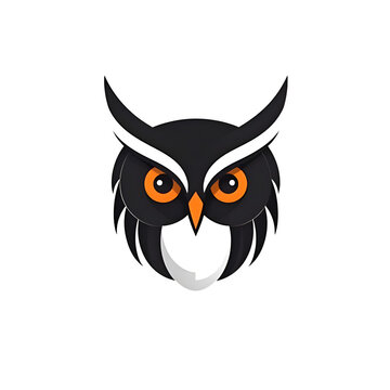 Owl head logo template vector icon illustration design. Creative idea concept.