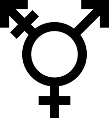 トランスジェンダー　シンボル　アイコン　記号　（Illustration of transgender symbol） / LGBT / LGBTQ
