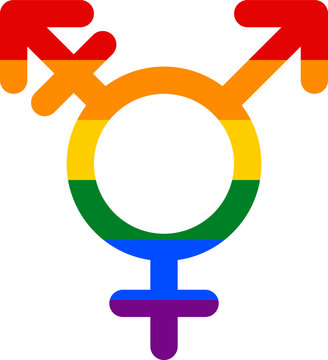 トランスジェンダー　シンボル　アイコン　記号　（Illustration of transgender symbol） / LGBT / LGBTQ
