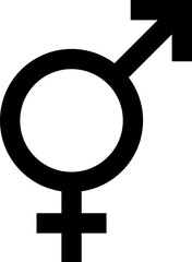 トランスジェンダー　シンボル　アイコン　記号　（Illustration of transgender symbol） / LGBT / LGBTQ