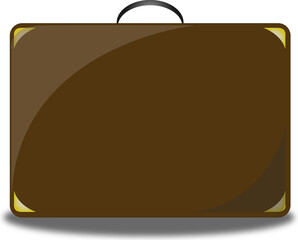 Suitcase vector icon isolated on transparent or white background