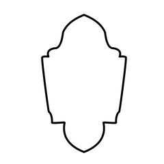 Islamic Style Border And Frame Design Template Vector Element 