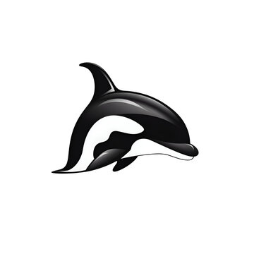 Vector illustration of a killer whale. Isolated on white background.