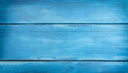 Blue wooden background with high resolution. Top view Copy space