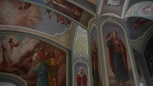 Images of angels in an Orthodox church