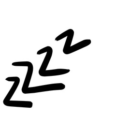 Zzz Zzz Bed Snoring Sleep Icon And Nap Z Sound Vector Symbol 