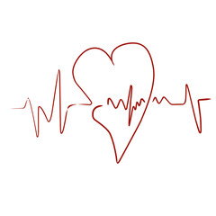 Heart Pulse Line For Banner 
