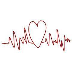 Heart Pulse Line For Banner 