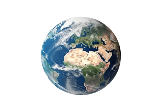 Earth. isolated object, transparent background