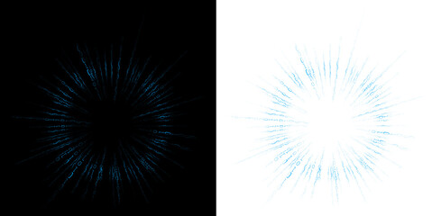 binnary bit glow blue circle hud holographic