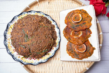 Delicious Korean Traditional Food - Buchimgae (Korean Pancake)