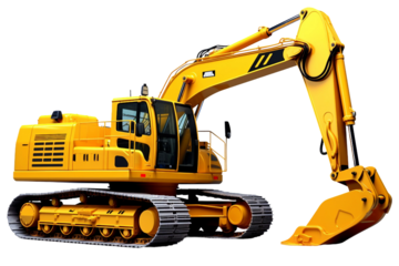 Excavator. isolated object, transparent background