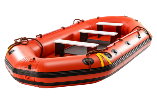 Emergency raft. isolated object, transparent background - Powered by Adobe
