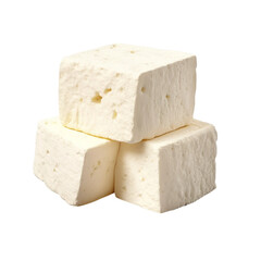 Feta cheese. isolated object, transparent background