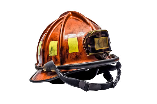 Firemans helmet . isolated object, transparent background