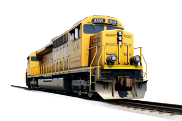 Freight train. isolated object, transparent background
