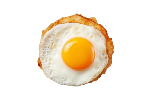 Fried egg. isolated object, transparent background