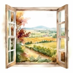 landscape with a window