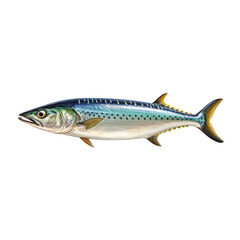 Naklejka premium Mackerel fish. isolated object, transparent background