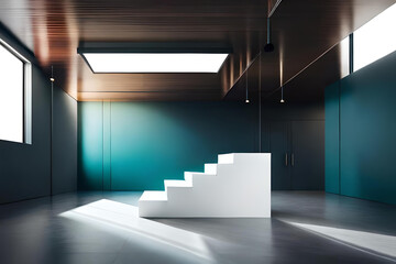 podium for product presentation abstract minimal concept showcase geometric pastel colors