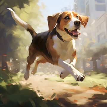 jack russell terrier beagle running