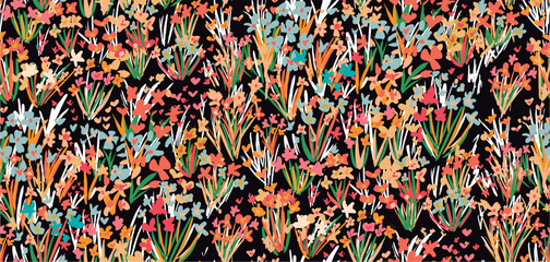 Small flowers pattern. Plant background for fashion, tapestries, prints. Modern floral design perfect for fashion and decoration © D&R studio