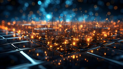 Obraz premium Unleashing the Power of Data: AI, Machine Learning, and Big Data Network Connection Background