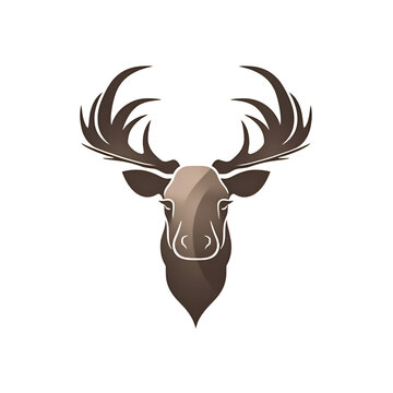 deer head vector illustration on white background for your web site design