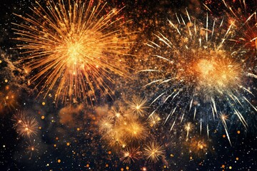 Fototapeta premium Happy New Year sparkles banner